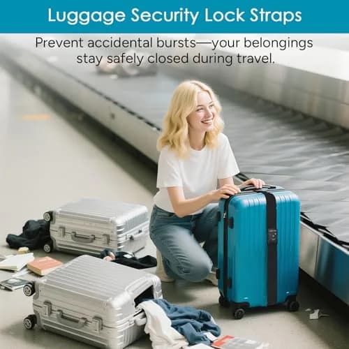 Travel Inspira Luggage Straps for Suitcases with TSA Lock | Heavy Duty, TSA Approved, Adjustable (7.72 × 3.78 × 2.40 inches) thumbnail 3