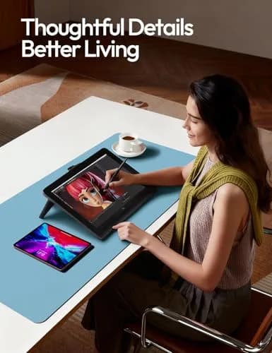 YSAGi PU Leather Desk Protector 80cm x 40cm (31.5" x 15.8") | Waterproof Writing Pad for Office and Home thumbnail 3
