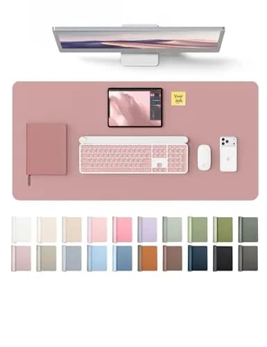 YSAGi Leather Desk Protector Mat 89.9 cm x 43.2 cm (35.4" x 17") | Protects Desks, Doubles as Large Mouse Pad thumbnail 1