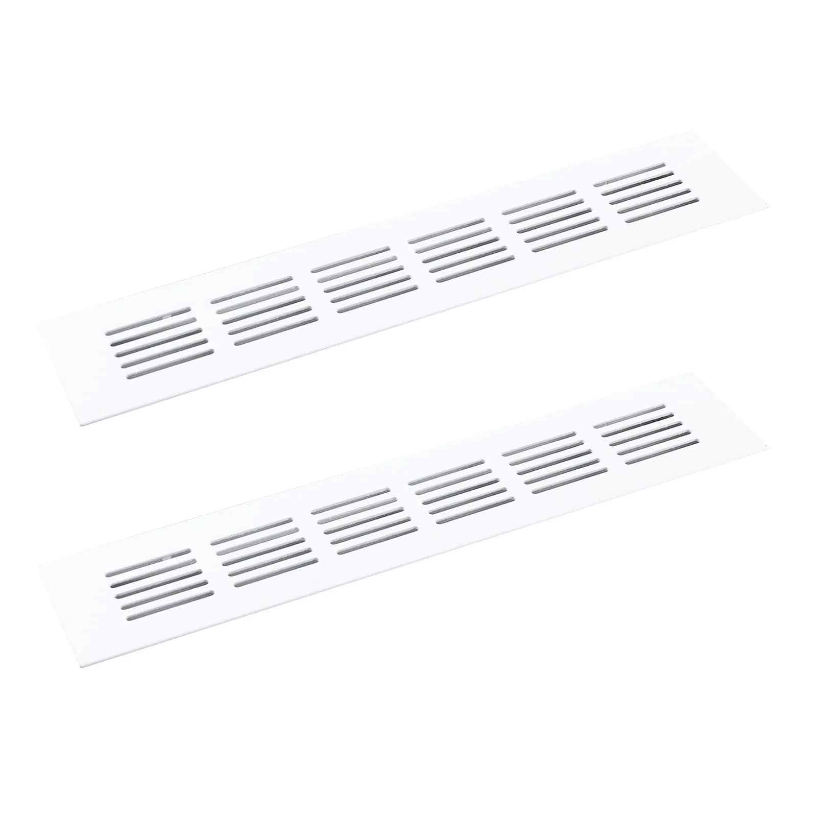 Geesatis White Air Vent Covers - 10 x 2 Inch | Rust-Proof Aluminum Alloy for Cabinets & Closets - main product image