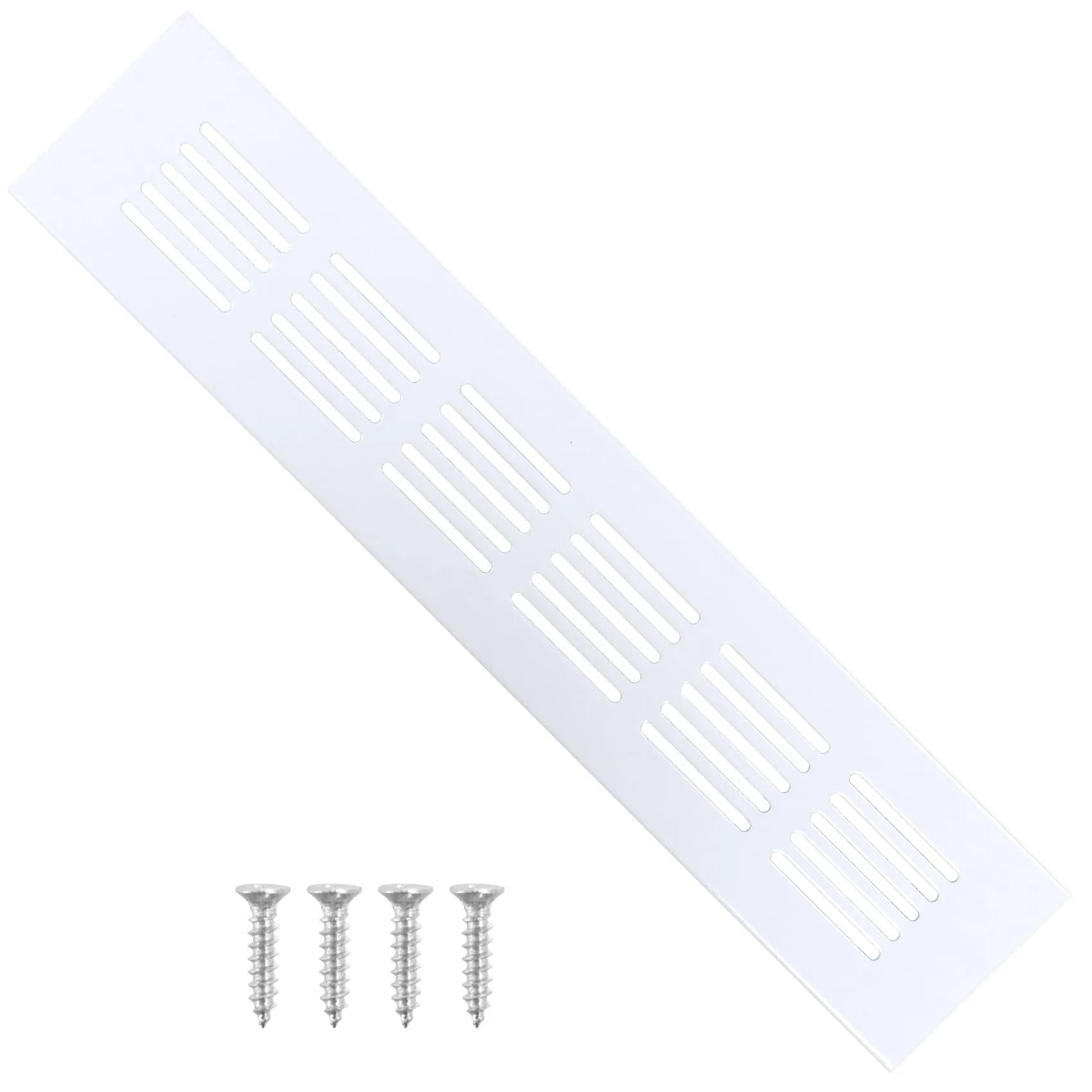 Geesatis White Air Vent Covers - 10 x 2 Inch | Rust-Proof Aluminum Alloy for Cabinets & Closets - view 3