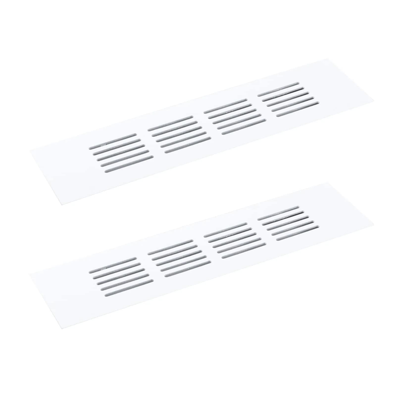 Geesatis White Air Vent Cover 8 x 2 Inch | Rust-Proof Aluminum Alloy for Cabinets & Closets - main product image