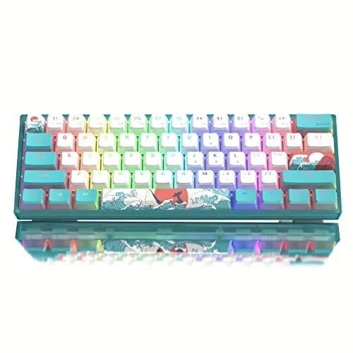 Womier WK61 V2 Mechanical RGB Wired Gaming Keyboard 61 Keys Hot-Swappable Linear Red Switch | Compatible with PC/MAC thumbnail 1
