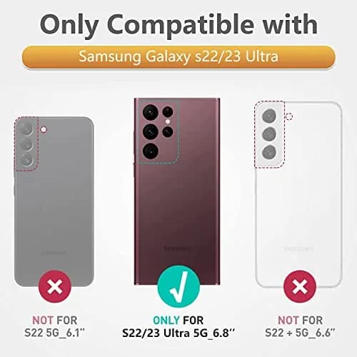 SOiOS Samsung Galaxy S23 Ultra Case with Kickstand & Slider Purple | Military Grade Heavy Duty Protection thumbnail 2