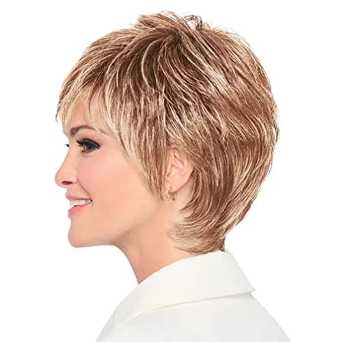 Hair u wear Raquel Welch Fierce And Focused Hand Tied Short Bob Wig, Average Cap, RL16/88 Pale Golden Honey | Chic, Heat-Friendly Synthetic thumbnail 5