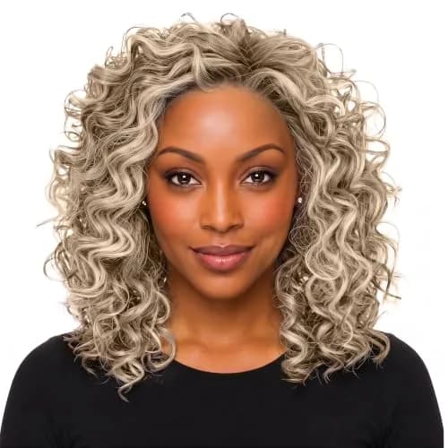 Hair u wear Raquel Welch Spiral Curls Wig, Mid-Length Blonde, Cap Size Average, Heat Friendly Synthetic Fiber thumbnail 1