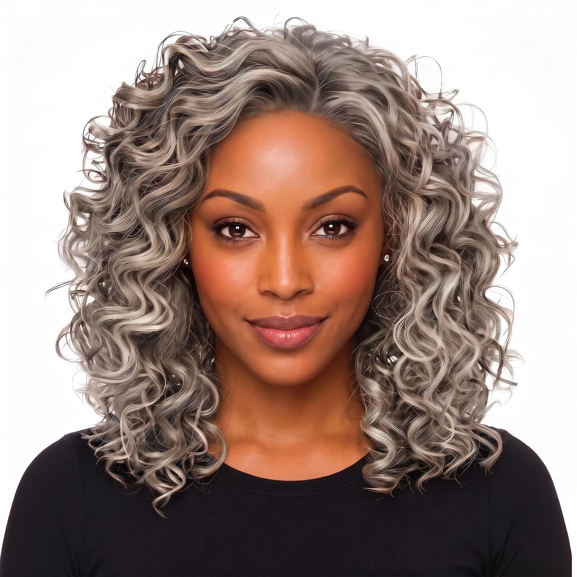 Hair u wear Raquel Welch Spiral Curls Mid-Length Blonde Wig, CLICK CLICK FLASH | Playful Layered Bob with Heat-Friendly Synthetic Fiber