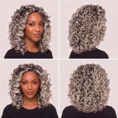 Hair u wear Raquel Welch Spiral Curls Mid-Length Blonde Wig, CLICK CLICK FLASH | Playful Layered Bob with Heat-Friendly Synthetic Fiber thumbnail 4