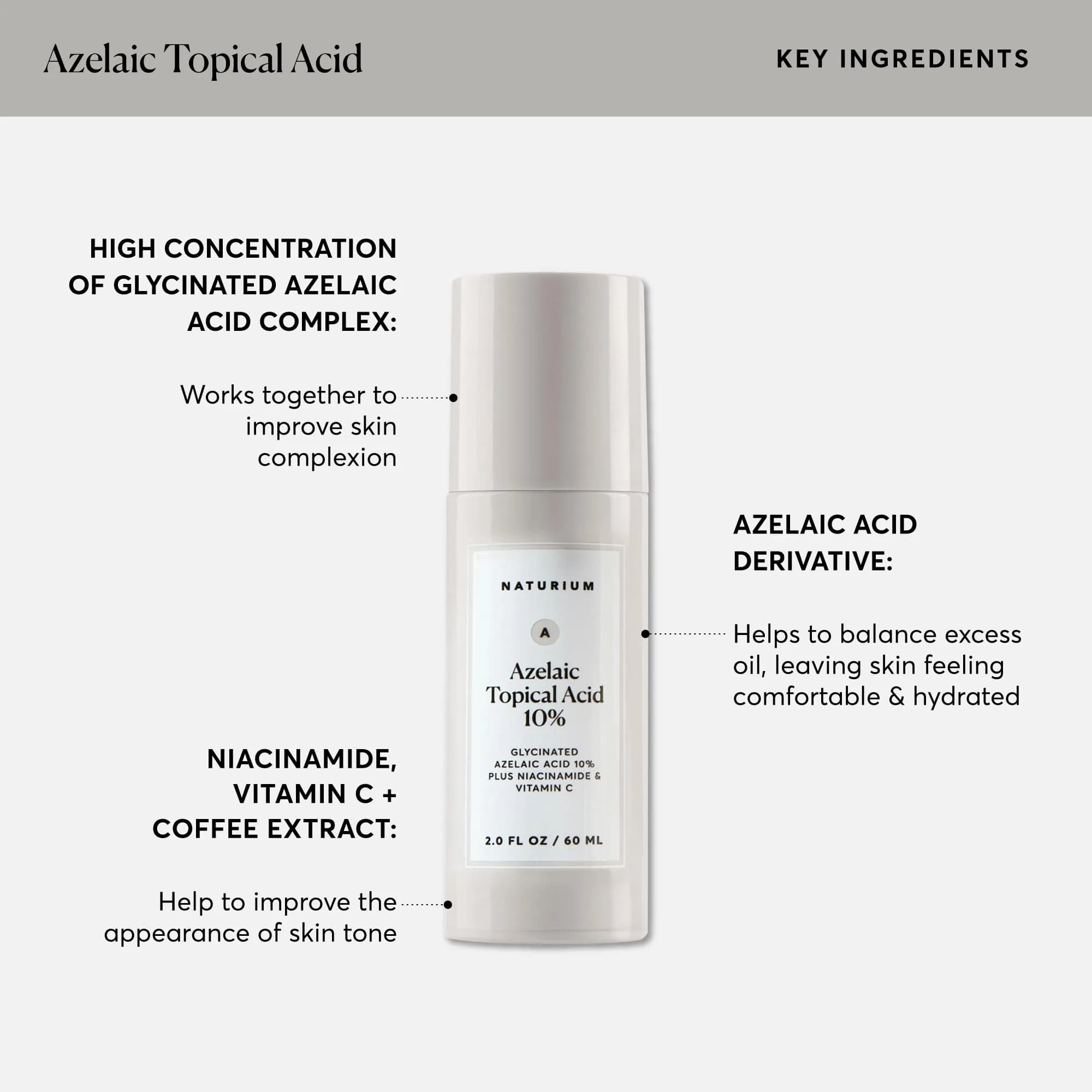 Naturium Azelaic Topical Acid 10% Serum 2 oz (59ml) | Balances Oil, Improves Tone with Niacinamide & Vitamin C - view 6