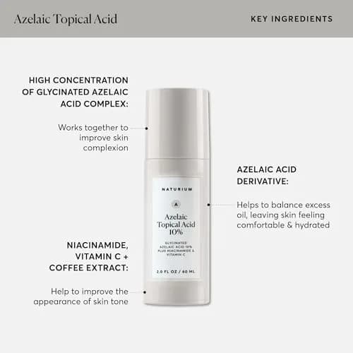 Naturium Azelaic Topical Acid 10% Serum 2 oz (59ml) | Balances Oil, Improves Tone with Niacinamide & Vitamin C thumbnail 6
