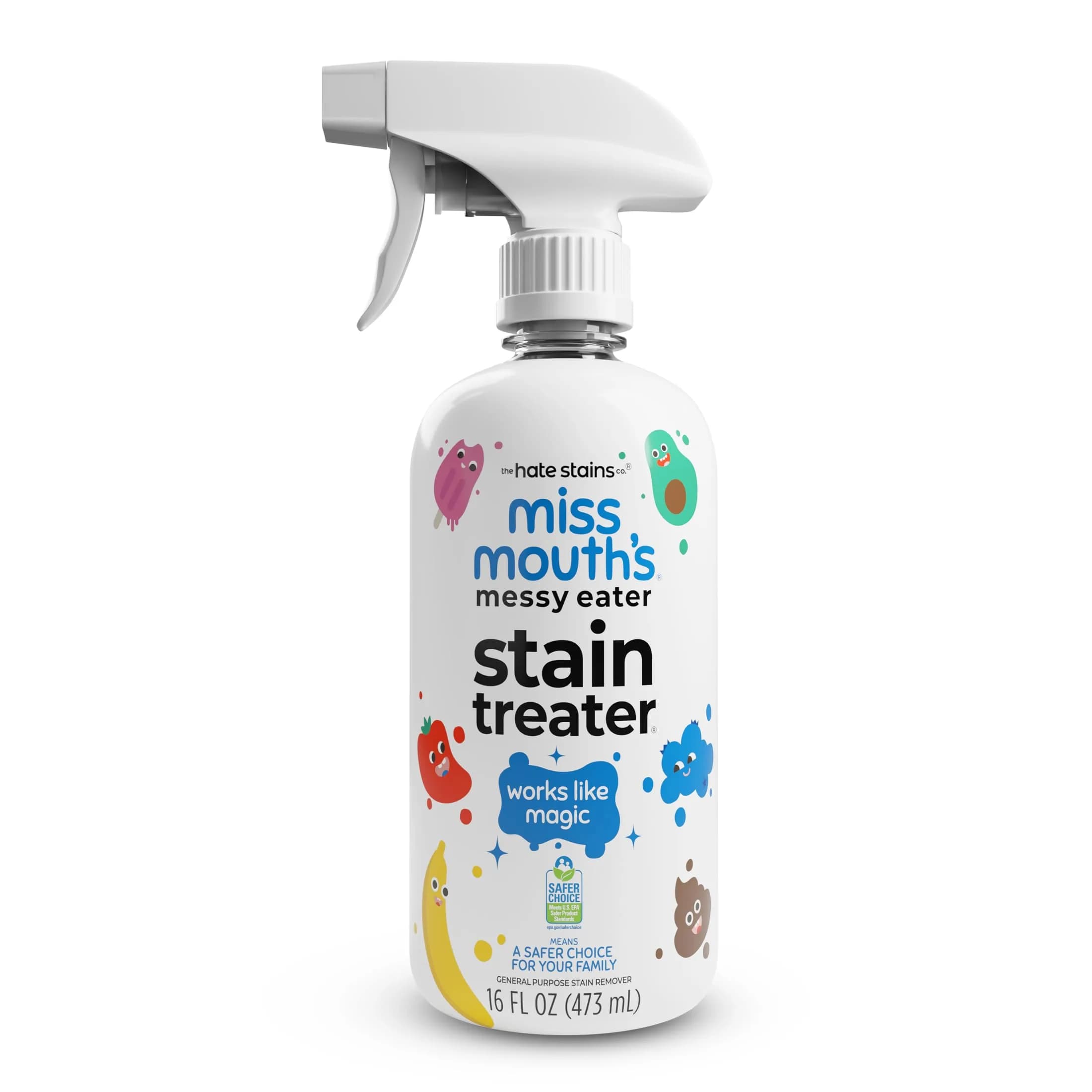 Miss Mouth's Messy Eater Stain Treater Spray 473ml (16 Fl Oz) | EPA Safer Choice Certified Laundry Stain Remover