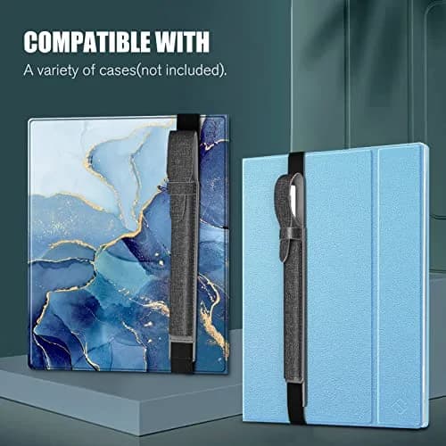 Fintie Grey PU Leather Pencil Holder for reMarkable 2/BOOX/Scribe Pen | Stylus Pouch with Elastic Band Strap thumbnail 4