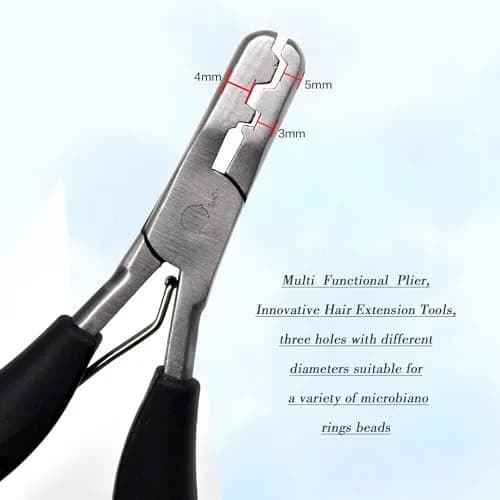 coloryoung Fusion Bond Crusher Tool for Keratin Hair Extensions 14cm | Flat Tip Pre-Bonded Hair Extension Pliers thumbnail 2
