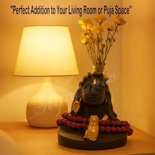 SIGNAMIO Adiyogi Shiva Statue 7.6 cm (3 Inch) Black | Religious Home & Car Decor Figurine thumbnail 4