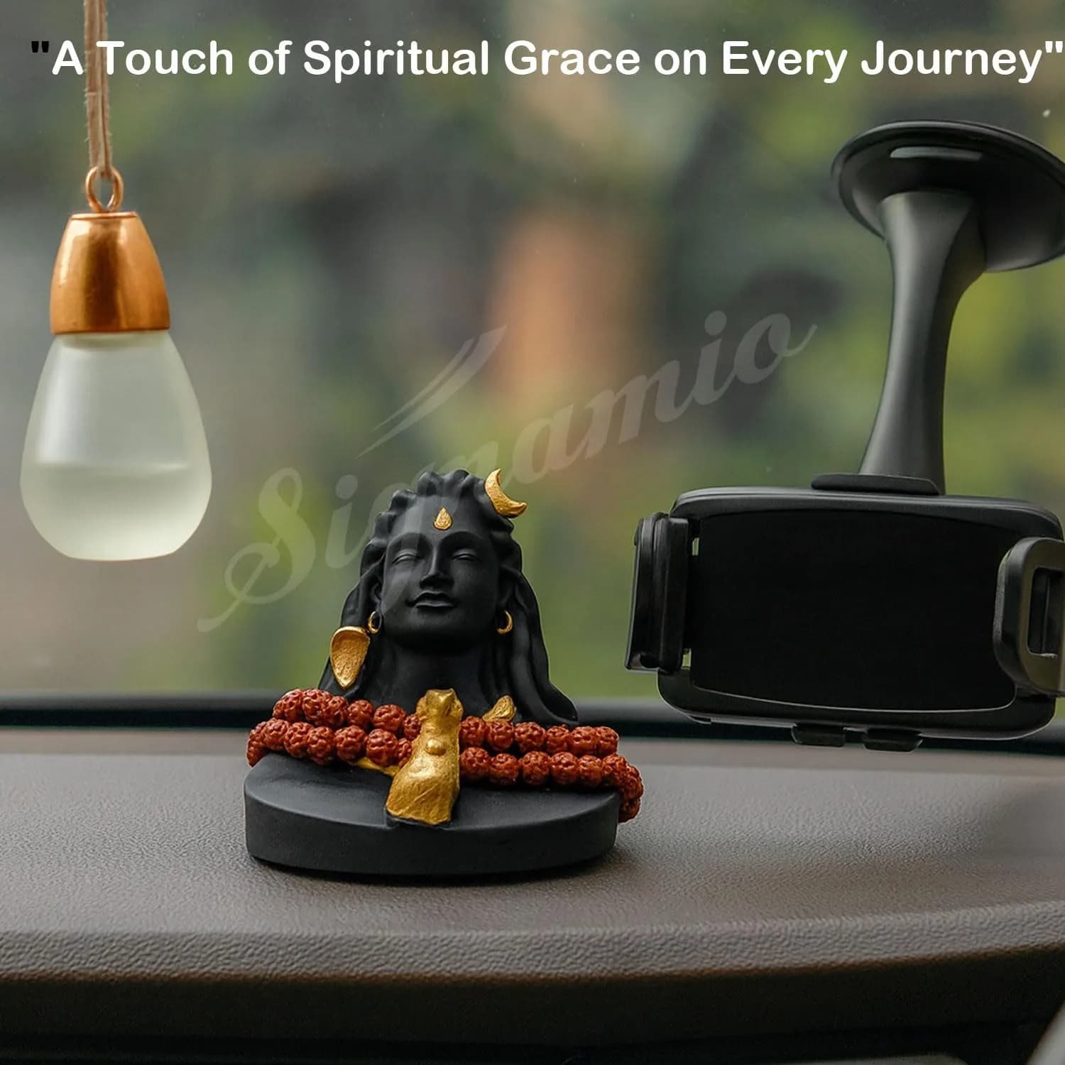 SIGNAMIO Adiyogi Shiva Statue 7.6 cm (3 Inch) Black | Religious Home & Car Decor Figurine - view 7