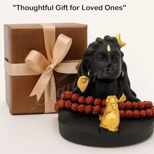 SIGNAMIO Adiyogi Shiva Statue 7.6 cm (3 Inch) Black | Religious Home & Car Decor Figurine thumbnail 9