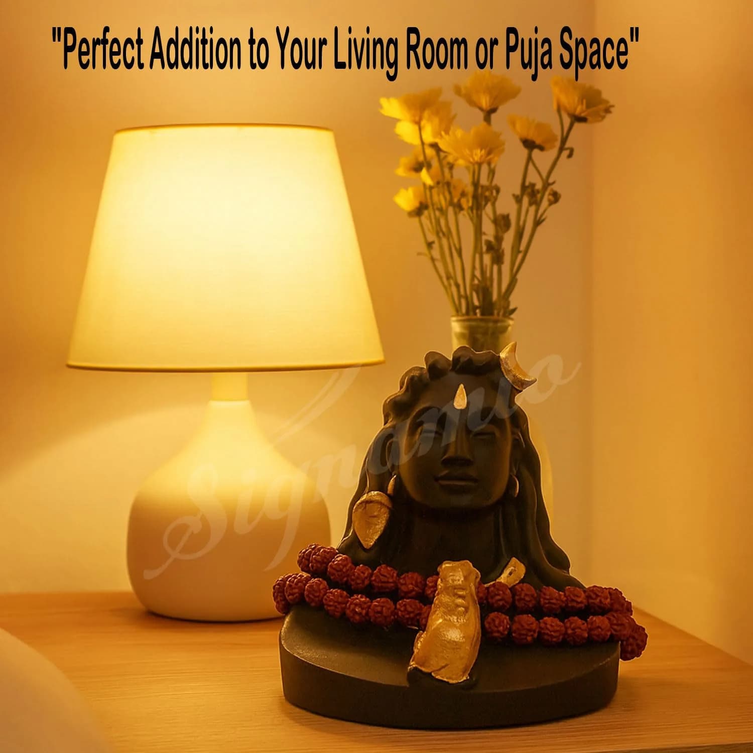SIGNAMIO Adiyogi Shiva Statue 7.6 cm (3 Inch) Black | Religious Home & Car Decor Figurine - view 4