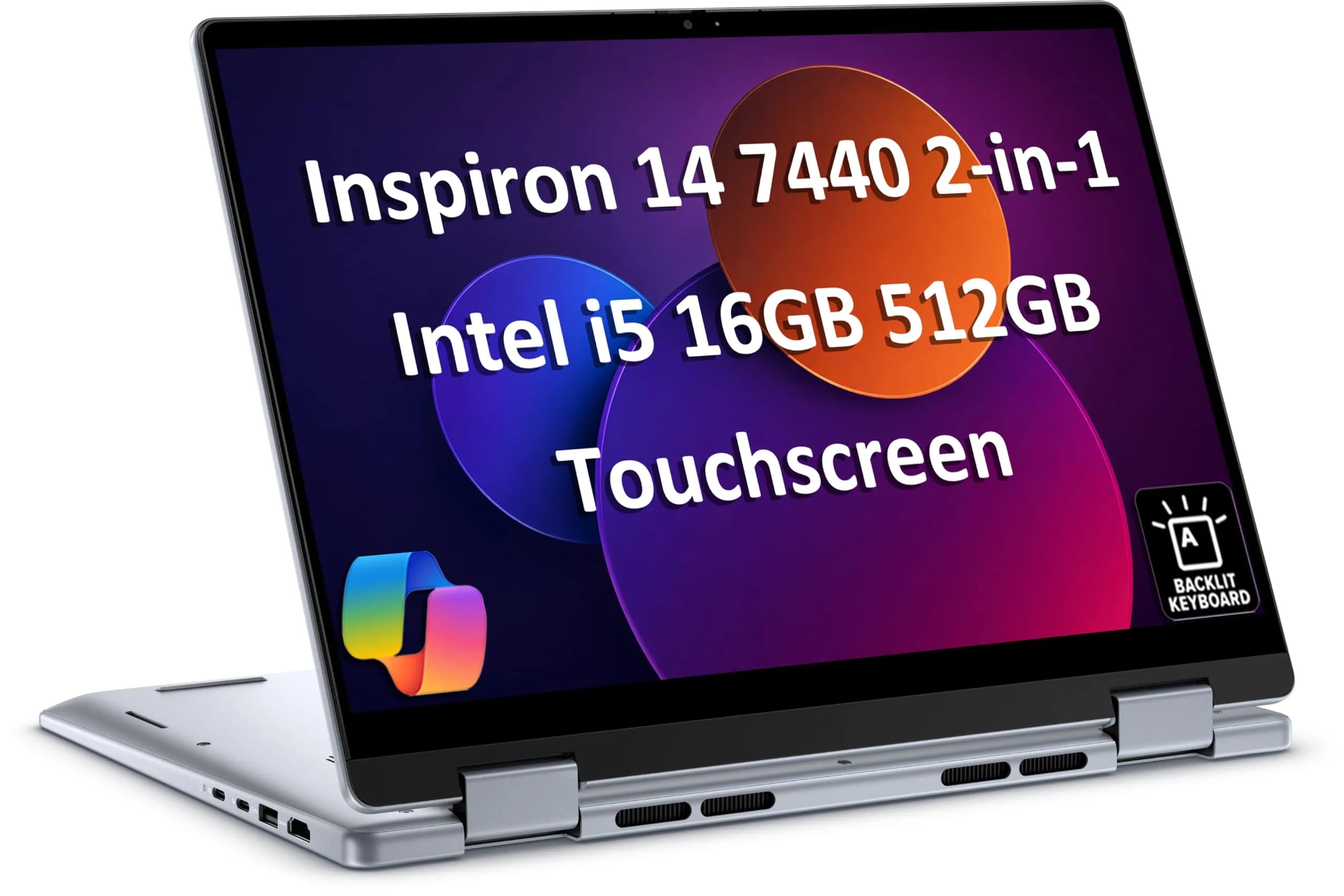 Dell Inspiron 14 7440 2-in-1 Laptop Core 5 120U | 16GB DDR5, 512GB SSD, Touch — 16GB |512GB SSD