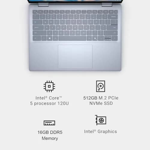 Dell Inspiron 14 7440 2-in-1 Laptop Core 5 120U | 16GB DDR5, 512GB SSD, Touch thumbnail 4