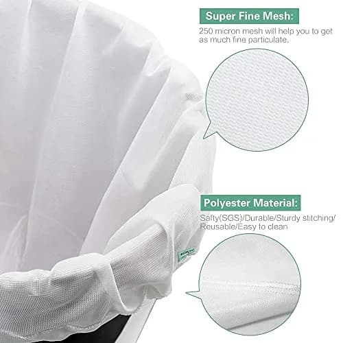 Bellamei Reusable Brew Bag 3 Pack 56cm x 66cm (22"x26") 250 Micron Fine Mesh for Beer Brewing thumbnail 2