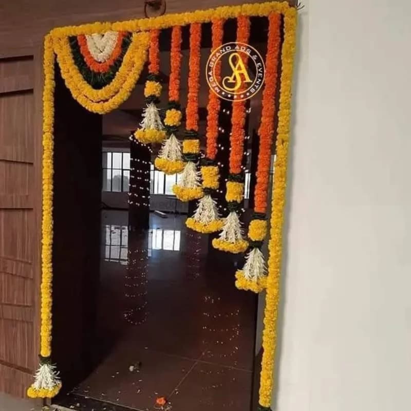 Divyakosh Gold Garland 41 Inches | Authentic USA Import for Indian Homes thumbnail 7