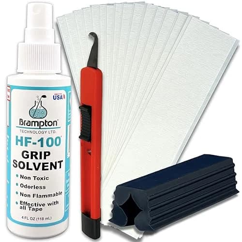 BRAMPTON TECHNOLOGY, LTD. Handle Grip Kit | Premium Golf Regripping Set, 15 Tape Strips, Solvent & Tools (4 oz) thumbnail 1