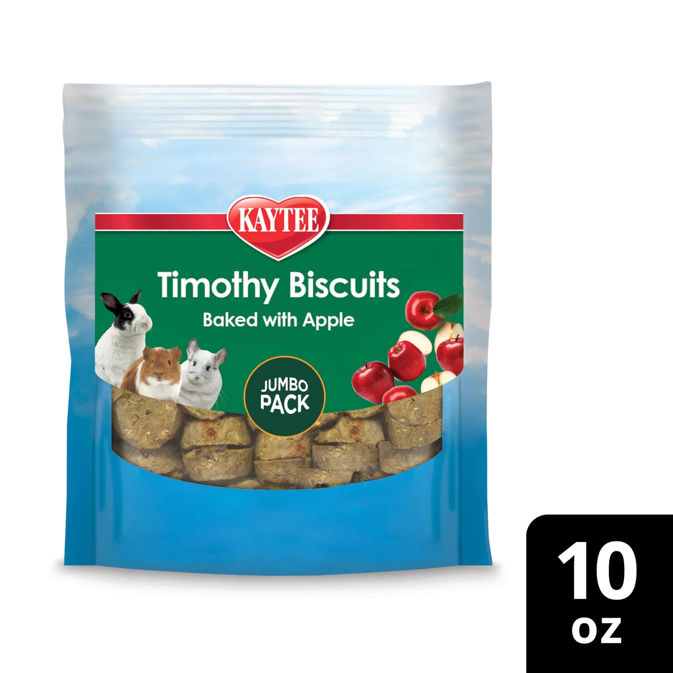 Kaytee Timothy Biscuits Baked Treat with Apple for Rabbits, Guinea Pigs, Chinchillas, Hamsters, Gerbils, and Mice, 10 oz (283.5 g) - view 9
