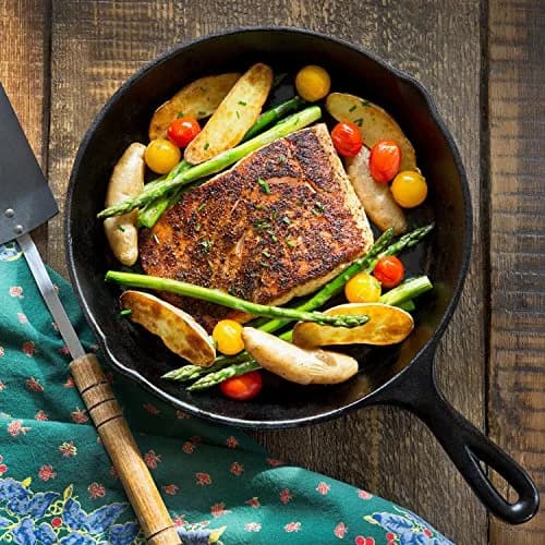 Simple Chef Cast Iron Skillet 3-Piece Set - 12" 10" 8" Heavy-Duty Pre-Seasoned Cookware thumbnail 2