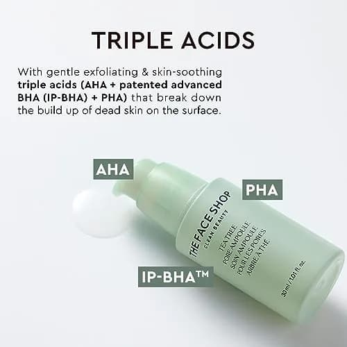 The Face Shop Tea Tree Pore Ampoule 1.01 Fl Oz | Soothes & Moisturizes Skin, Minimizes Pores thumbnail 4