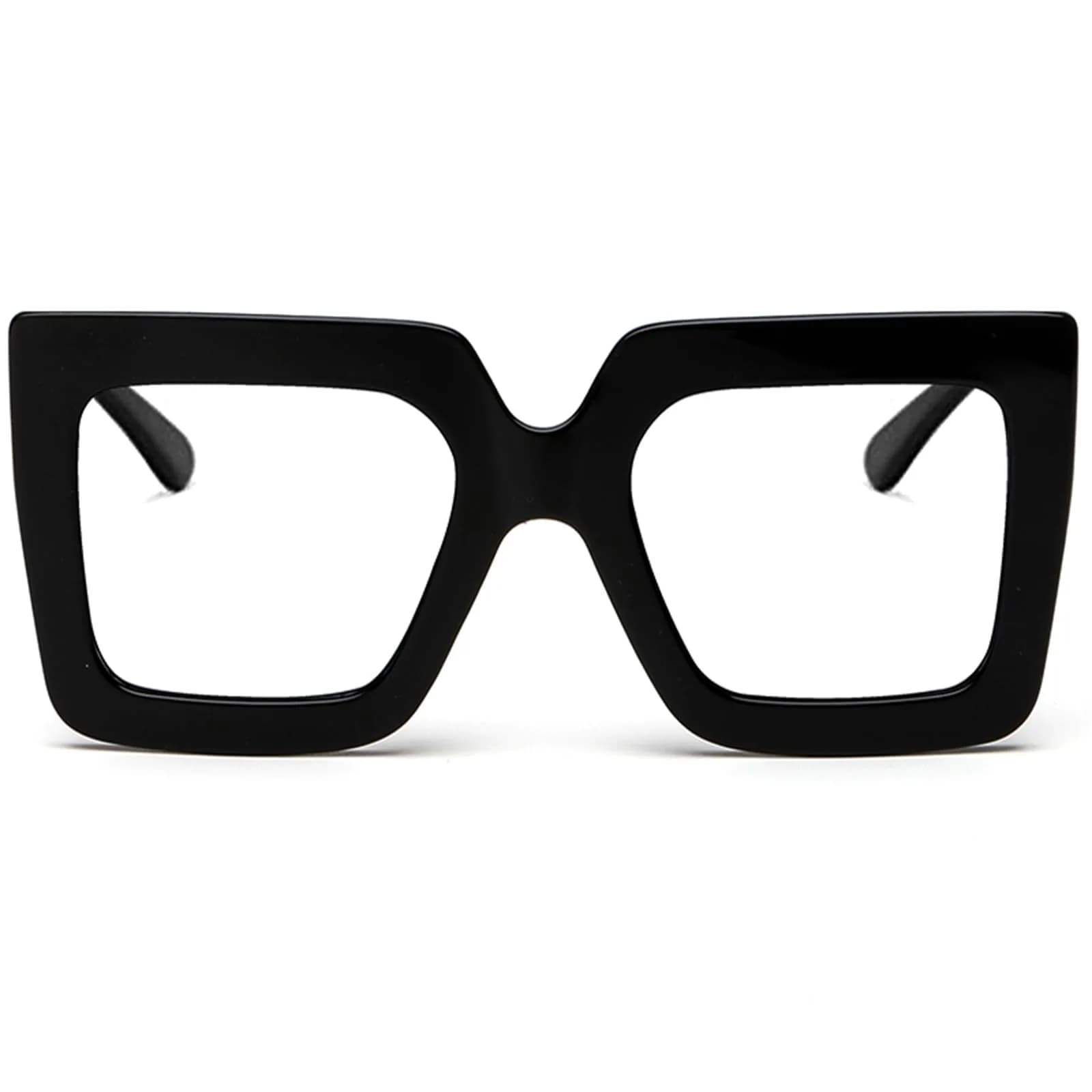 Breaksun Oversized Blue Light Glasses for Women Fashion Thick Square Computer Eyewear Non-Prescription Black