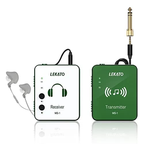 LEKATO 2.4G Wireless In-Ear Monitor System Green | 5-Hour Battery Life — Green