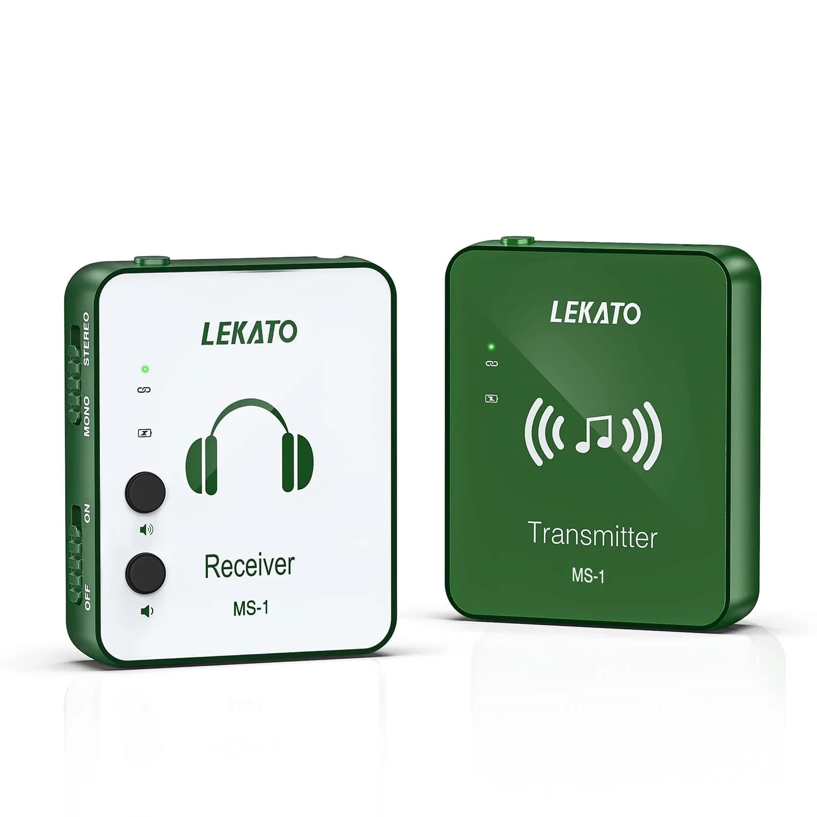 LEKATO 2.4G Wireless In-Ear Monitor System Green | 5-Hour Battery Life - view 8