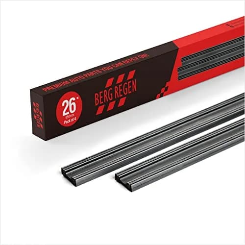 BERG REGEN 26 inch (66cm) Universal Beam Wiper Blade Refills - 4 Pcs | Clear Visibility for Indian Roads thumbnail 6