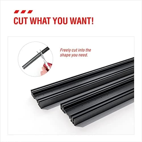 BERG REGEN 32 inch Frameless Windshield Wiper Refills | Universal 4 pcs, Adjustable, Rubber Strips for Tesla, Toyota, Hyundai, Honda thumbnail 4