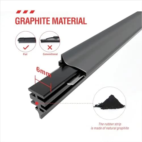 BERG REGEN 32 inch Frameless Windshield Wiper Refills | Universal 4 pcs, Adjustable, Rubber Strips for Tesla, Toyota, Hyundai, Honda thumbnail 3