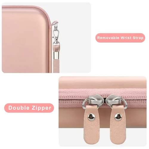 Canboc Hard Case for UnionSine Ultra Slim Portable External Hard Drive HDD | Durable PU & EVA Shell, Shockproof, Lightweight, Rose Gold thumbnail 5