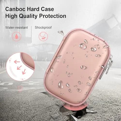 Canboc Hard Case for UnionSine Ultra Slim Portable External Hard Drive HDD | Durable PU & EVA Shell, Shockproof, Lightweight, Rose Gold thumbnail 6