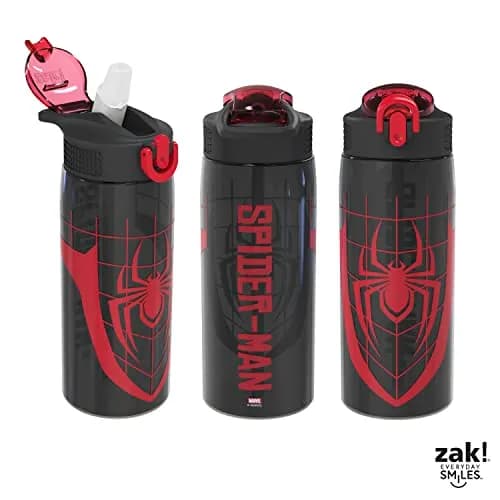 Zak Designs Spider-Man 25oz Leak-Proof Plastic Kids Water Bottle with Straw thumbnail 5