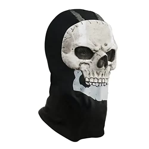 Masfrida Ghost Skull Mask Full Face Unisex for War Game Outdoor Sport Halloween Cosplay | One Size thumbnail 4