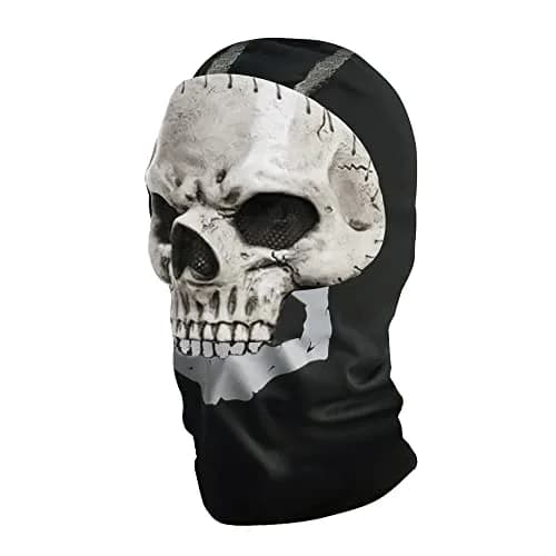 Masfrida Ghost Skull Mask Full Face Unisex for War Game Outdoor Sport Halloween Cosplay | One Size thumbnail 3