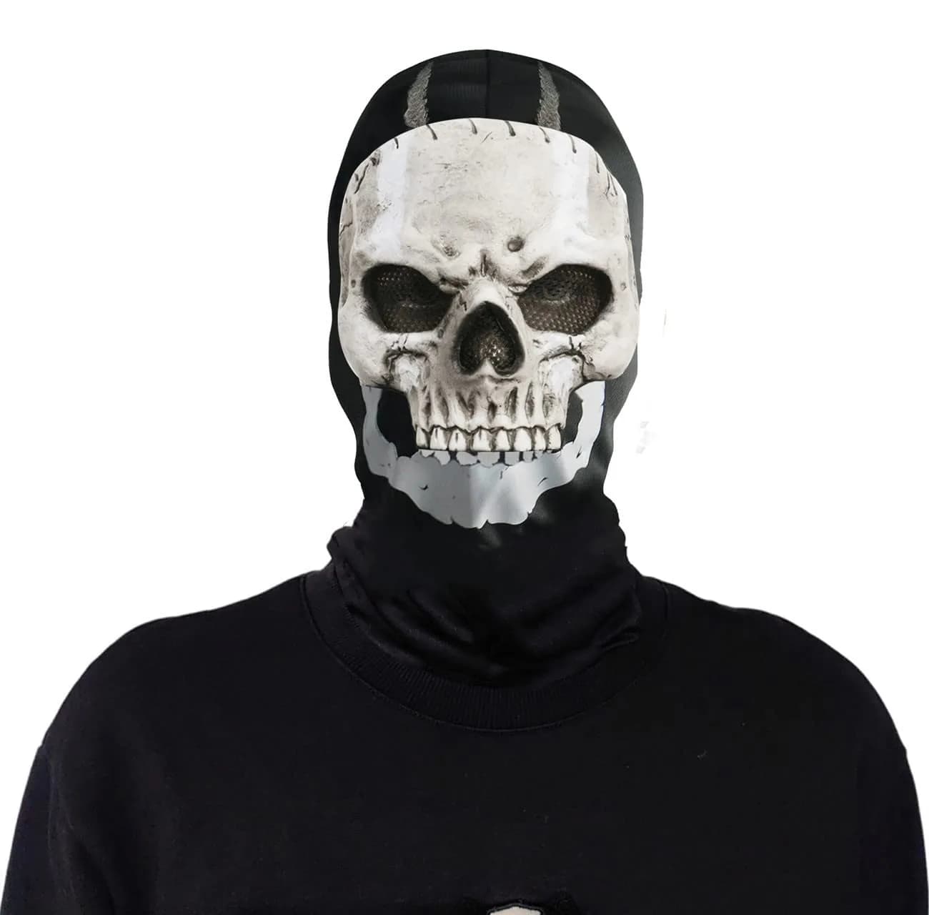 Masfrida Ghost Skull Full Face Mask | Unisex, Polyester, Latex, One Size — mask style1 / One Size
