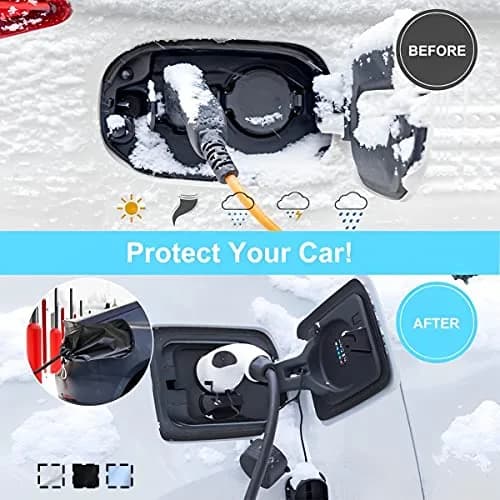 Moioee EV Charger Plug Port Cover Gray | Waterproof Magnetic Adhesion for Electric Vehicle Charging thumbnail 4