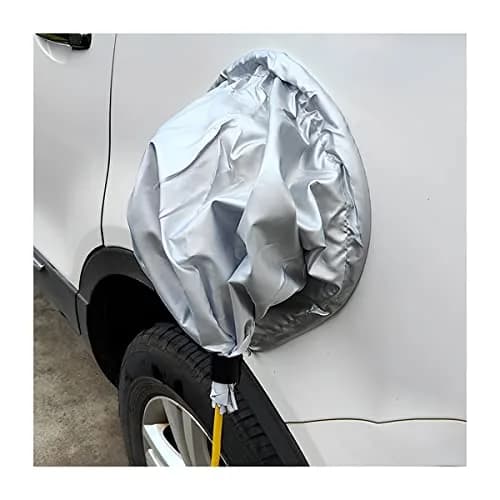 Moioee EV Charger Plug Port Cover Silver | Waterproof Outdoor EV Charger Cover for Electric Vehicles thumbnail 1
