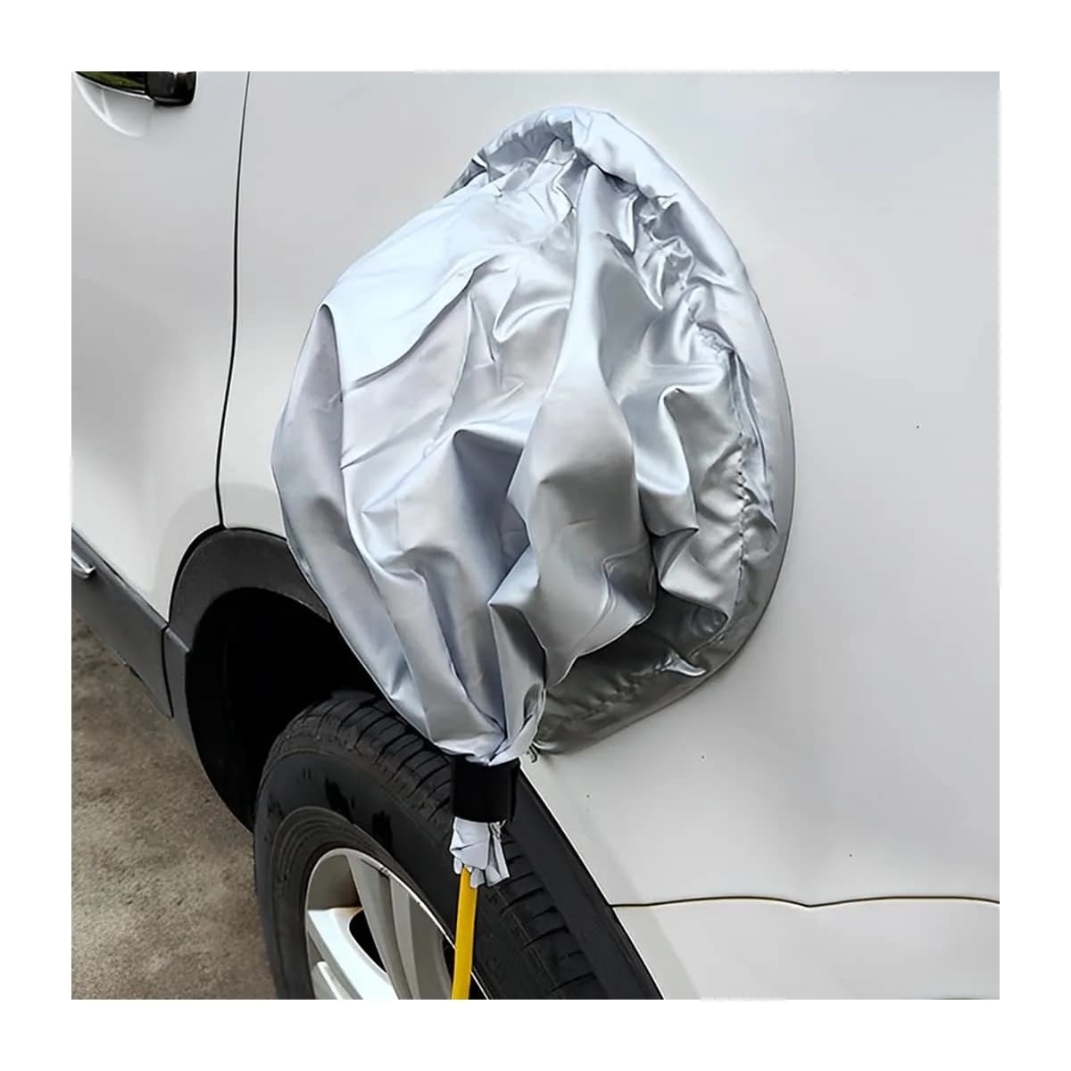 Moioee EV Charger Plug Port Cover Silver | Waterproof Outdoor EV Charger Cover for Electric Vehicles - main product image