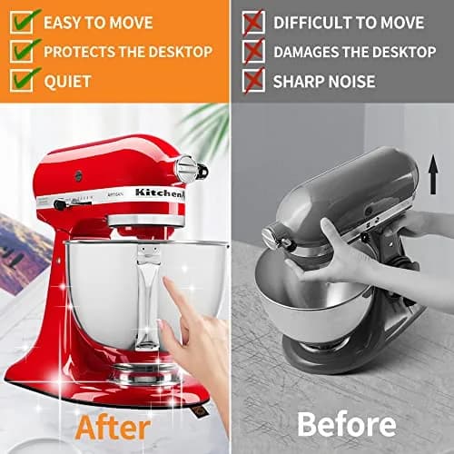 Owowong Sliding Mat for Kitchenaid Mixer 14.57" x 10" | Waterproof Neoprene & Rubber thumbnail 3