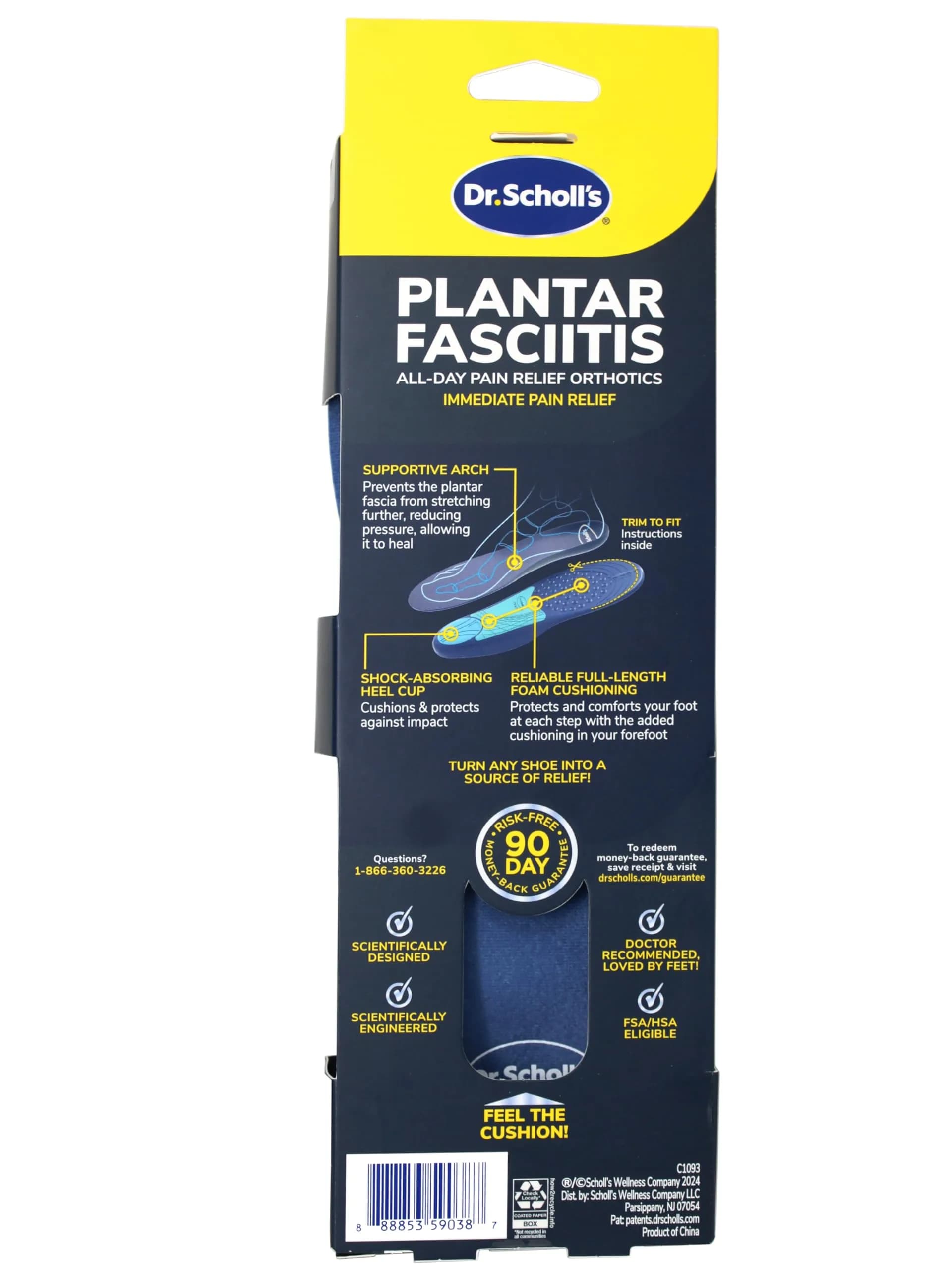 Dr. Scholl's Plantar Fasciitis Pain Relief Orthotics Women's Size 6-10 (12 Pairs) | Clinically Proven Relief & Prevention - view 4