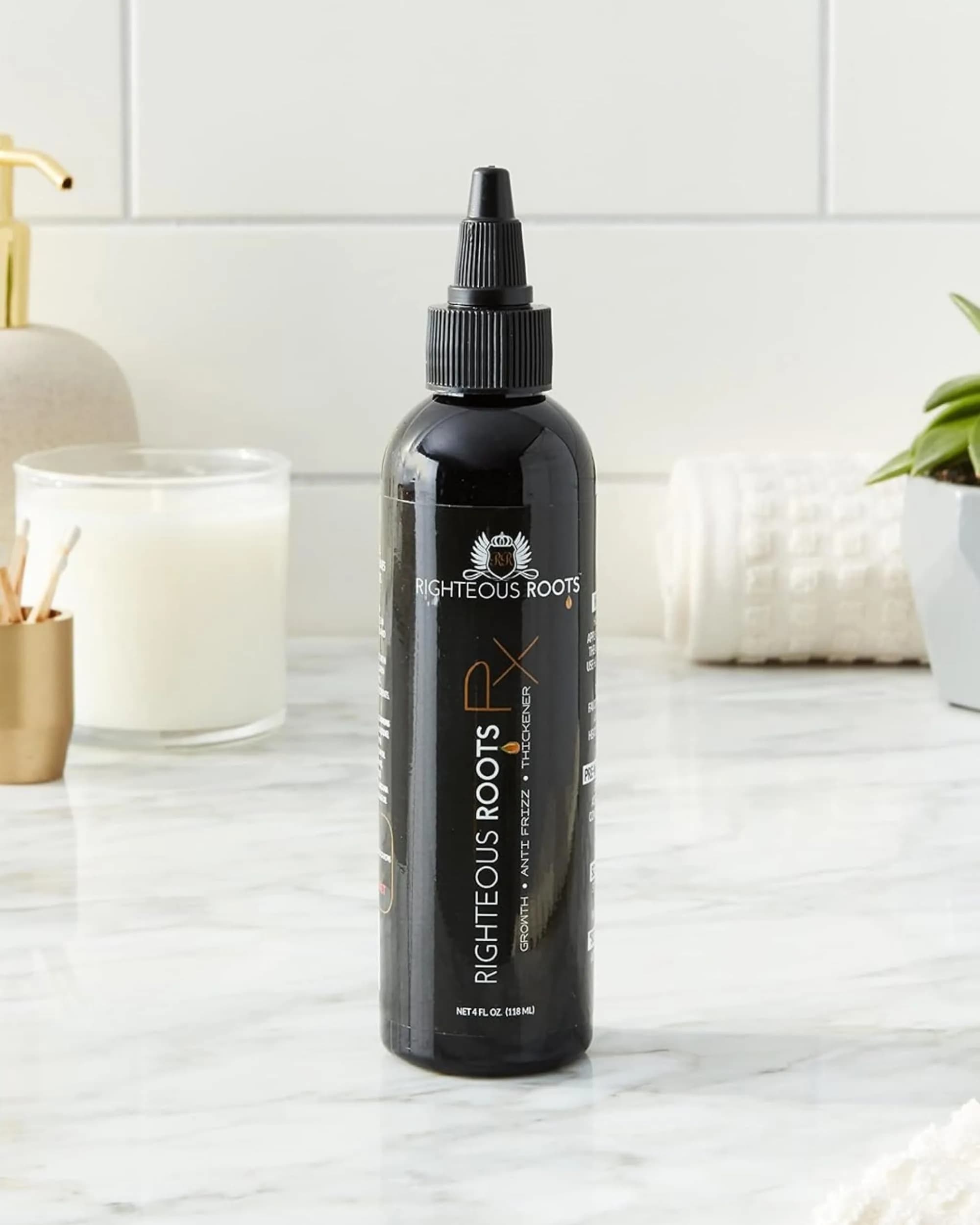 Righteous Roots Rx Hair Oil - Growth Booster, Anti-Frizz & Thickener for Curly, Wavy, Natural Hair (2 fl OZ) thumbnail 8