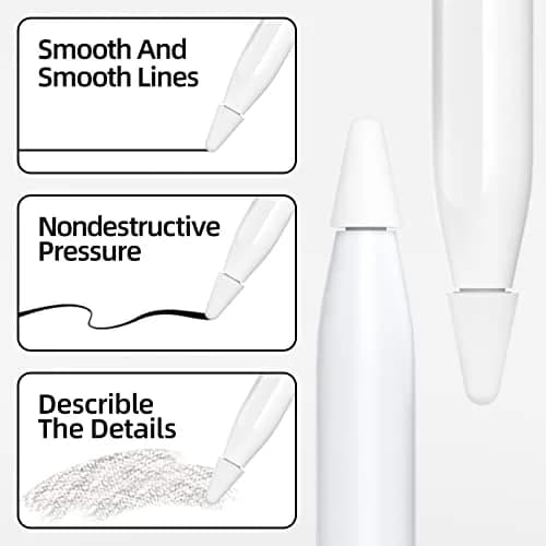 JOOSKO Milk White Silicone Nib Protectors for Apple Pencil 50 Pack | Noise-Free Drawing thumbnail 4