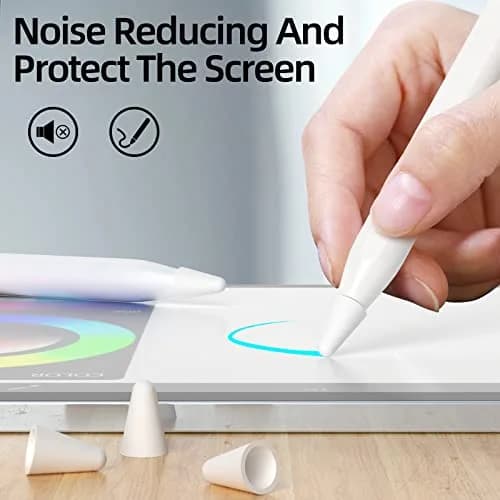 JOOSKO Milk White Silicone Nib Protectors for Apple Pencil 50 Pack | Noise-Free Drawing thumbnail 2