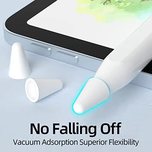 JOOSKO Milk White Silicone Nib Protectors for Apple Pencil 50 Pack | Noise-Free Drawing thumbnail 3